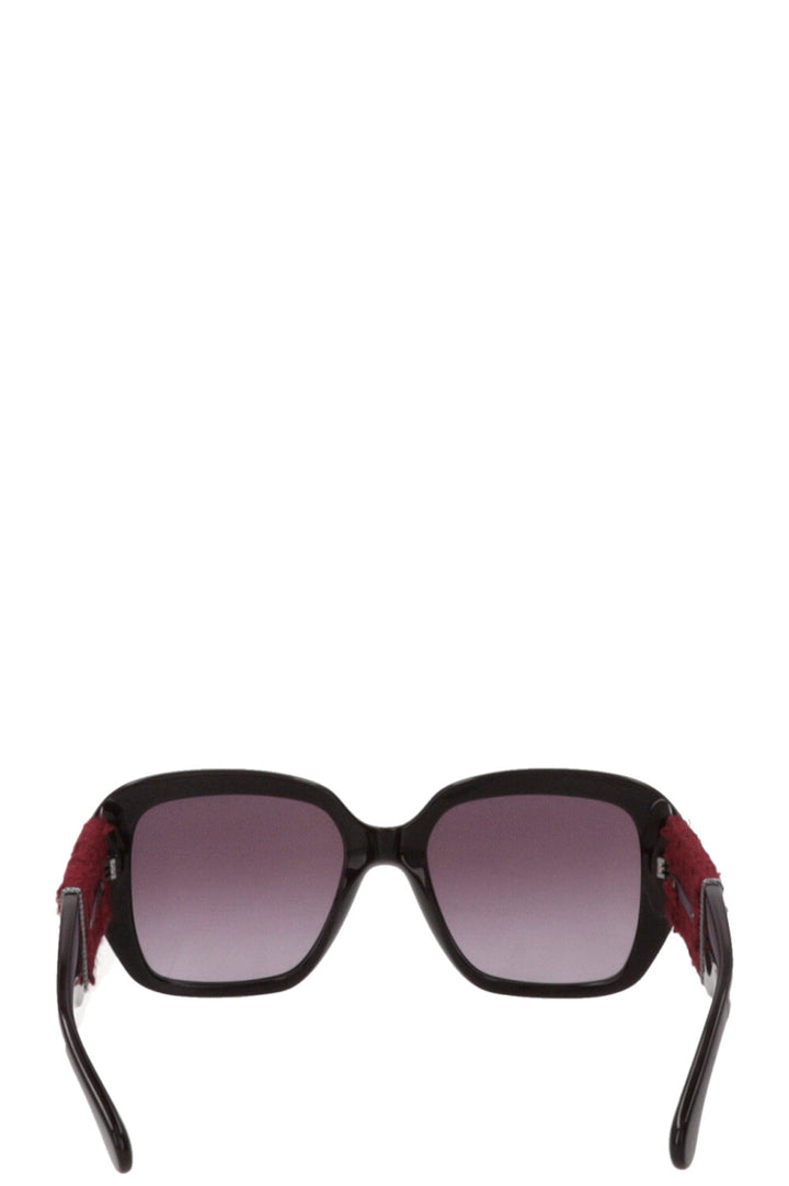 CHANEL CC Sunglasses Tweed Bordeaux