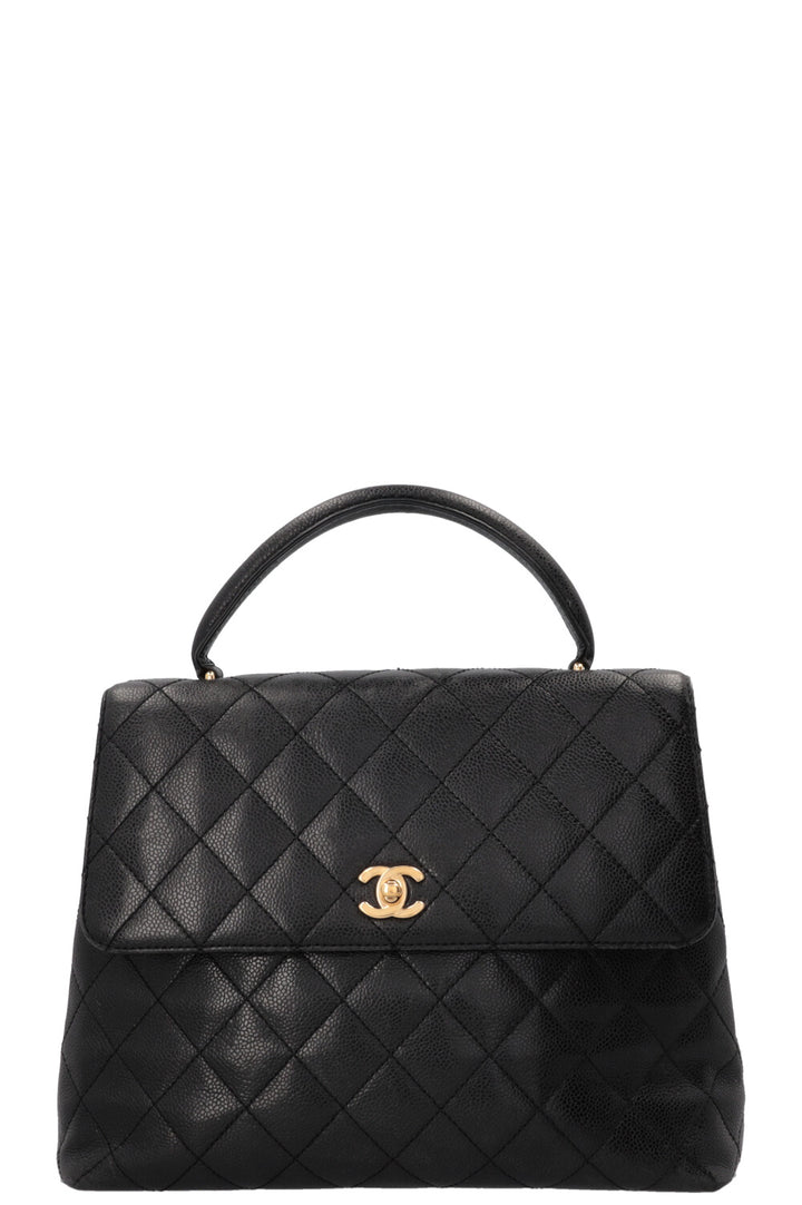 CHANEL CC Top Handle Caviar Noir