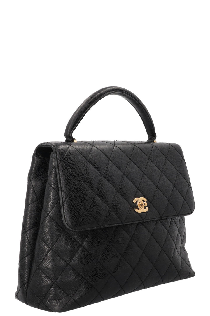 CHANEL CC Top Handle Caviar Noir