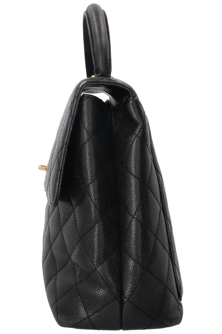 CHANEL CC Top Handle Caviar Noir