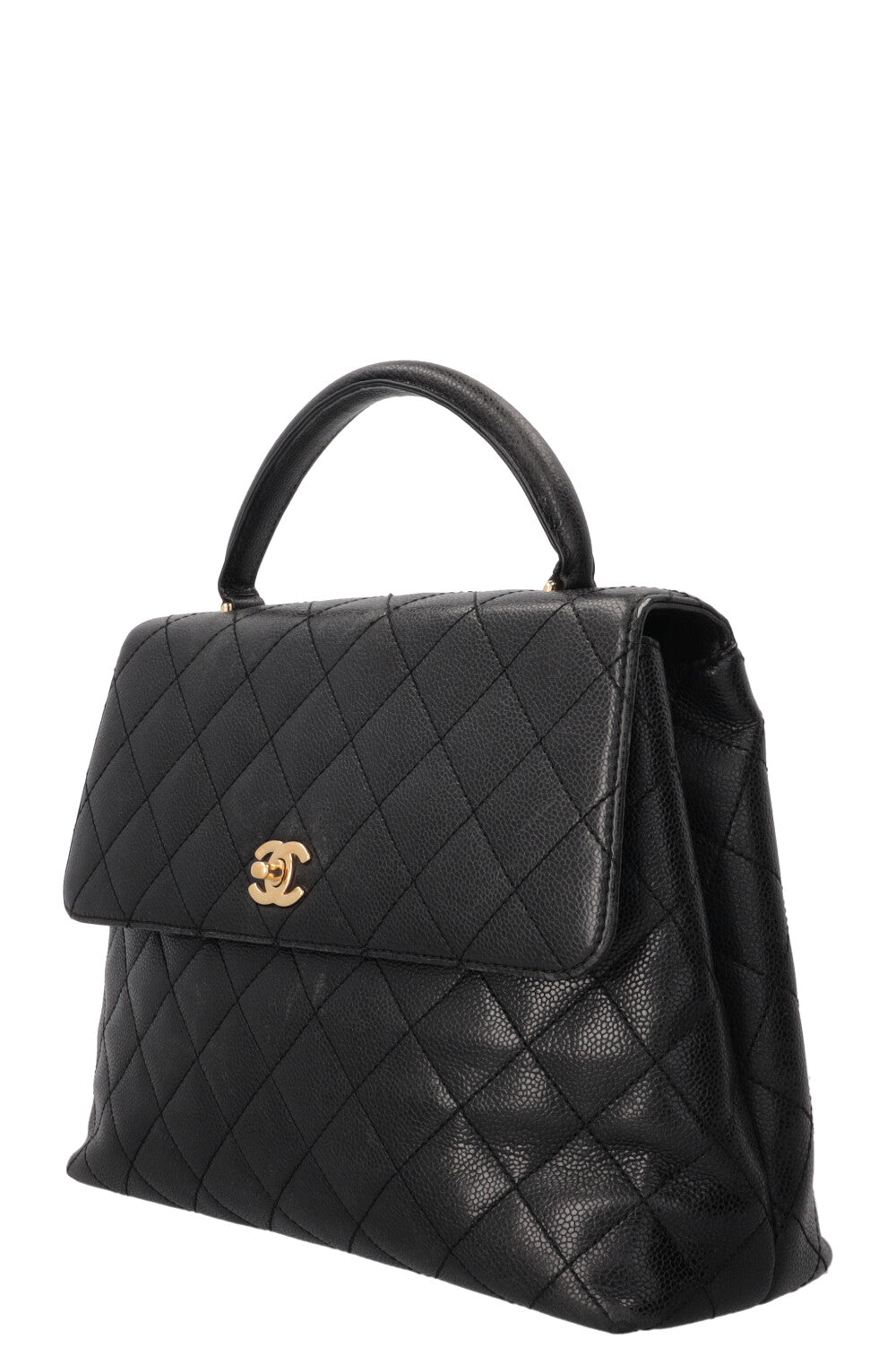 CHANEL CC Top Handle Caviar Noir