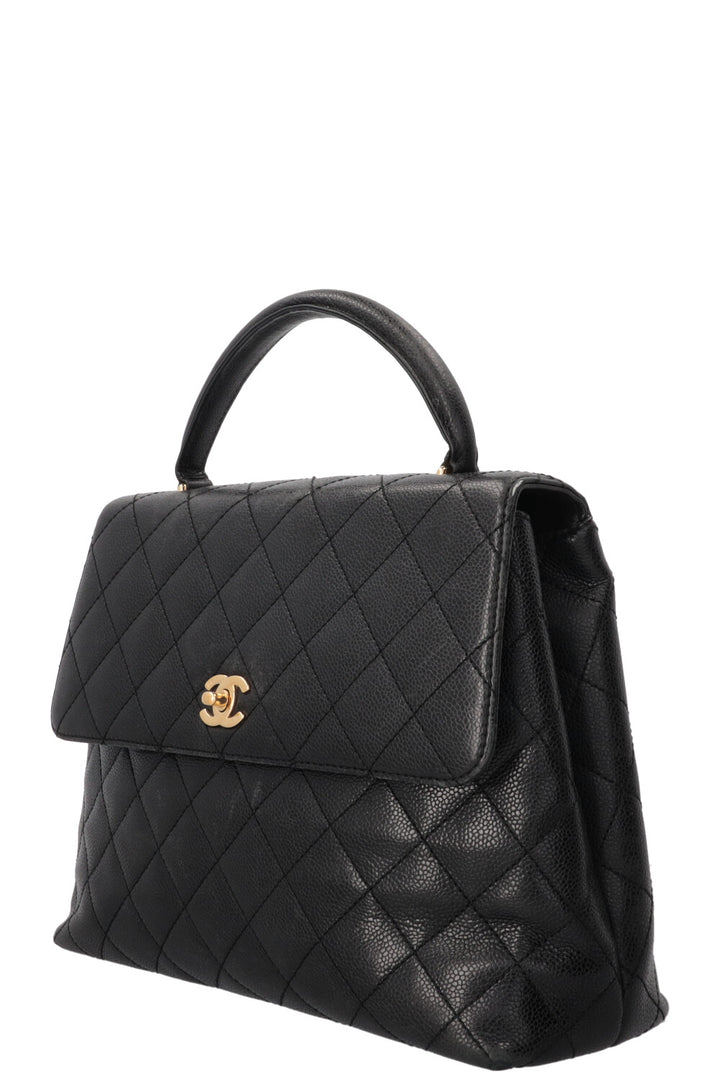 CHANEL CC Top Handle Caviar Noir