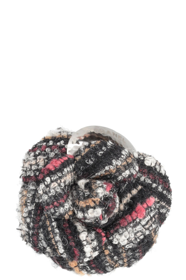 CHANEL Camelia Brooch Tweed Multicolor