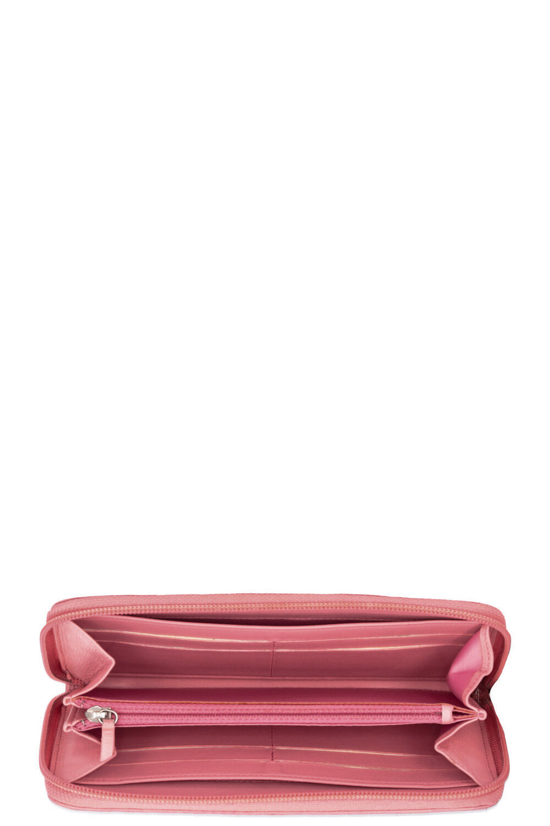 CHANEL Camellia Embossed Wallet Pink