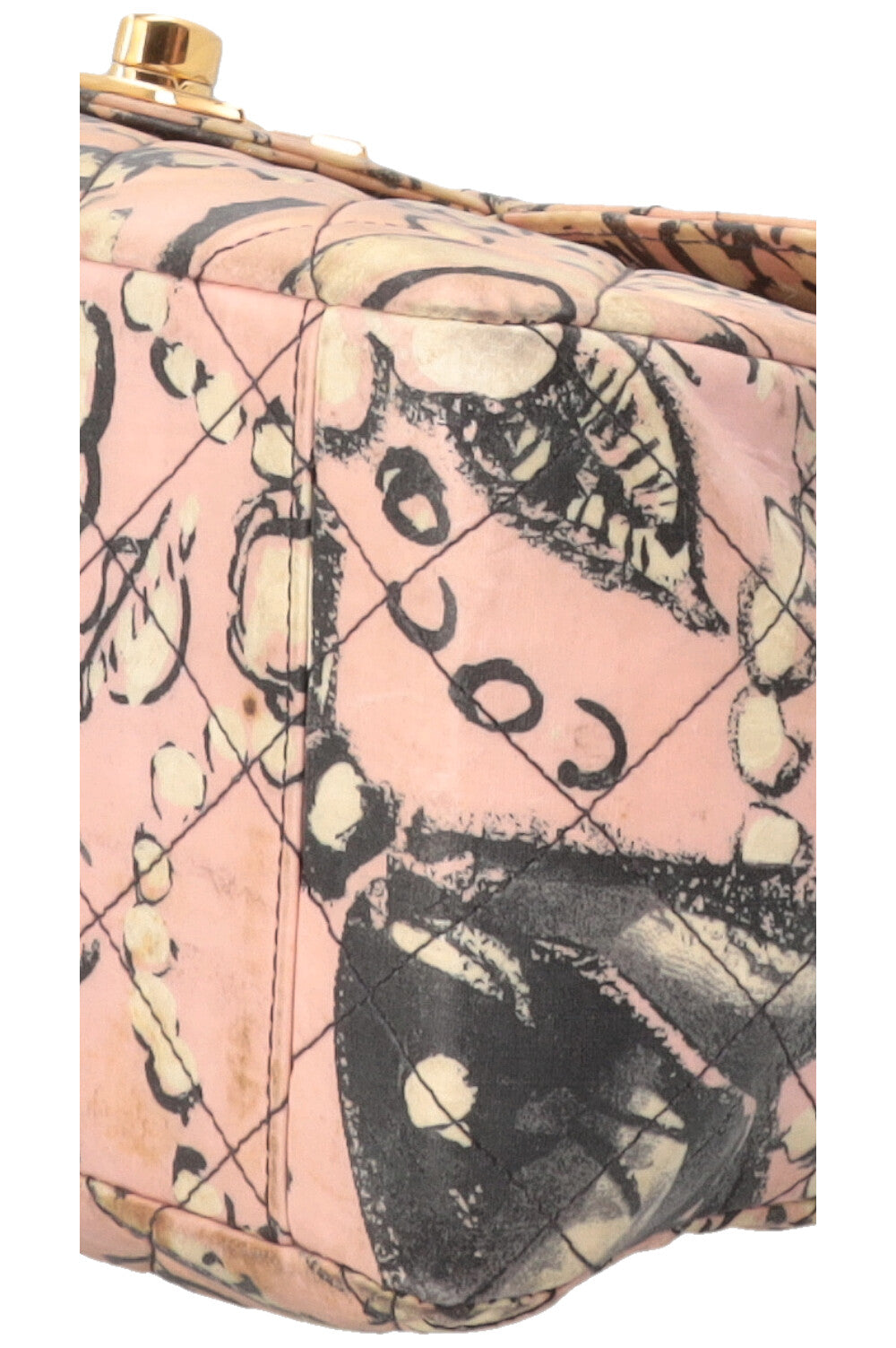CHANEL Camellia Printed Single Maxi Flap Coated Canvas