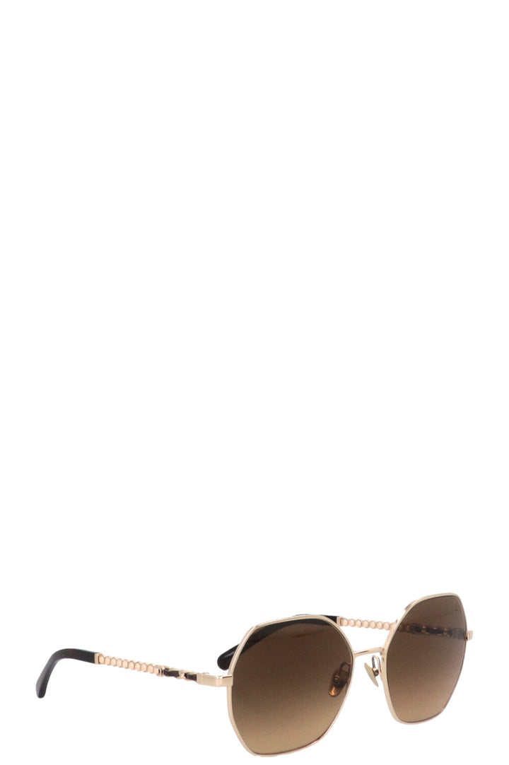 Lunettes de soleil CHANEL chaîne dorée 4281