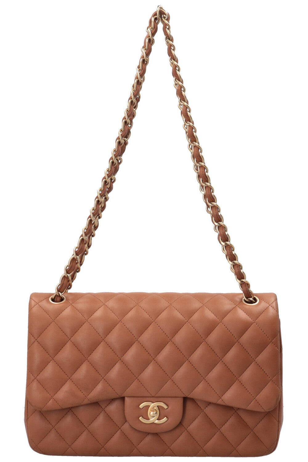 CHANEL Classic Double Flap Bag Large Camel