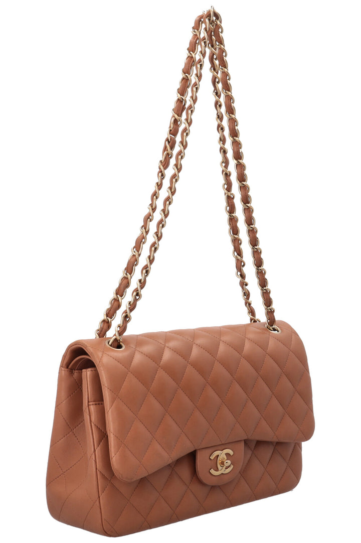 CHANEL Classic Double Flap Bag Large Camel