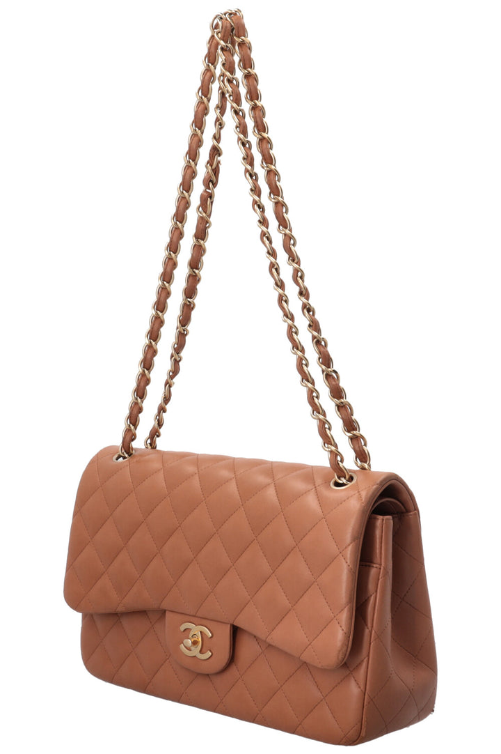 CHANEL Classic Double Flap Bag Large Camel