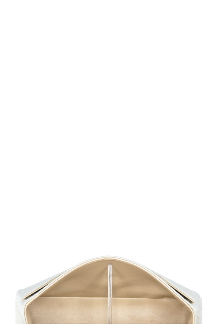 CHANEL Classic Medium Double Flap Jersey Beige