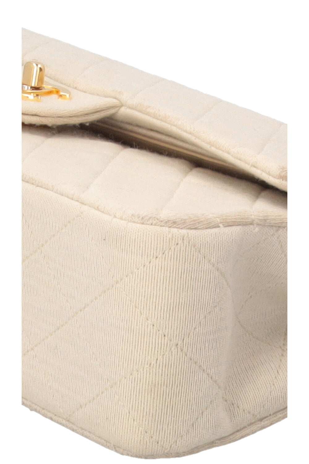 CHANEL Classic Medium Double Flap Jersey Beige