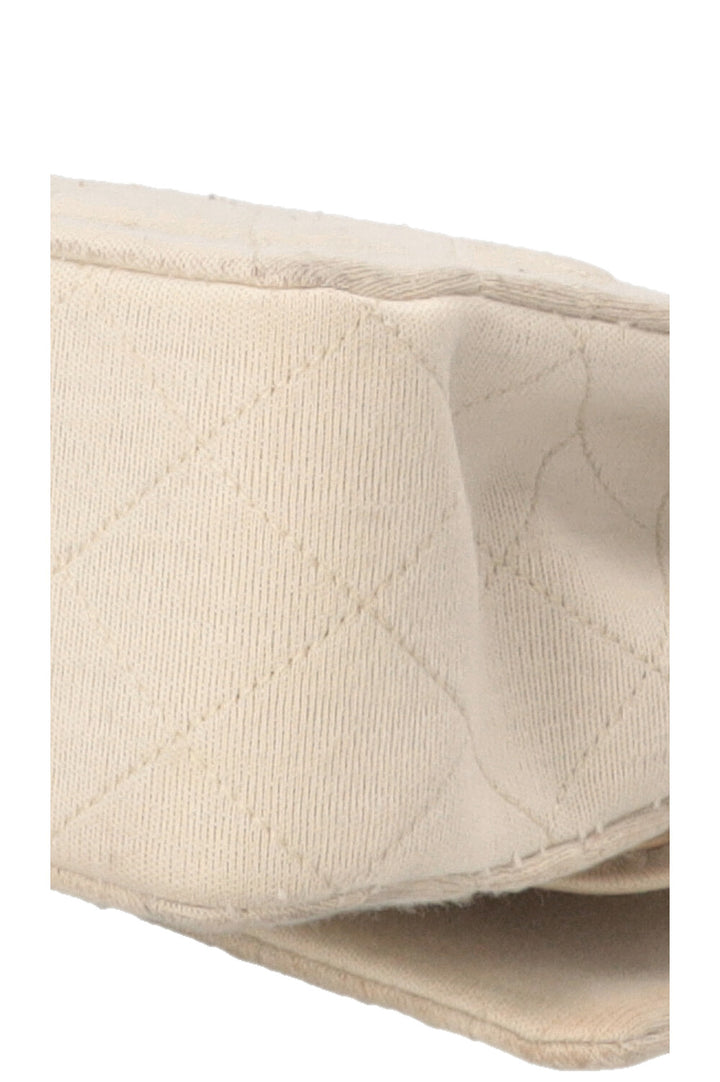 CHANEL Classic Medium Double Flap Jersey Beige