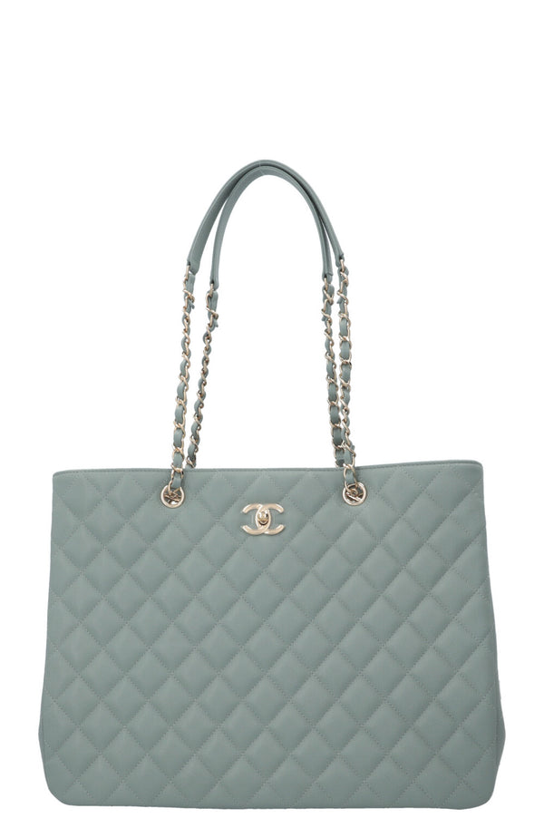 CHANEL Classic Shopping Tote Large Caviar Mint