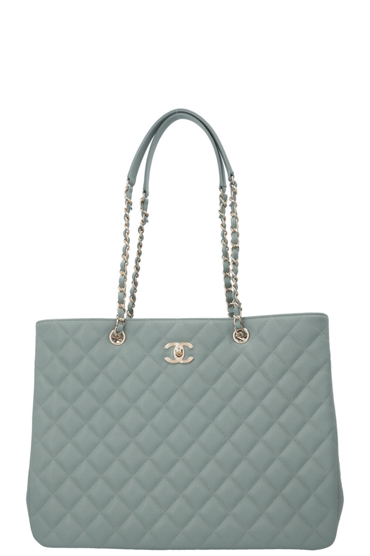 CHANEL Classic Shopping Tote Large Caviar Mint