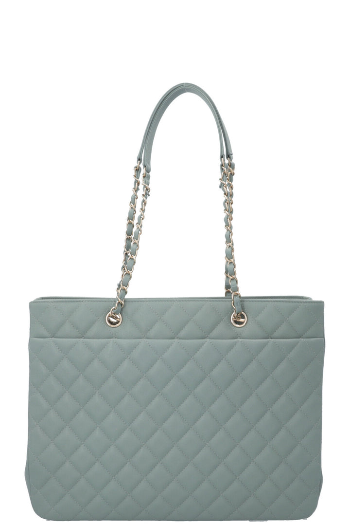 CHANEL Classic Shopping Tote Large Caviar Mint