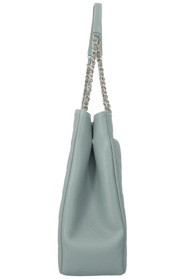 CHANEL Classic Shopping Tote Large Caviar Mint