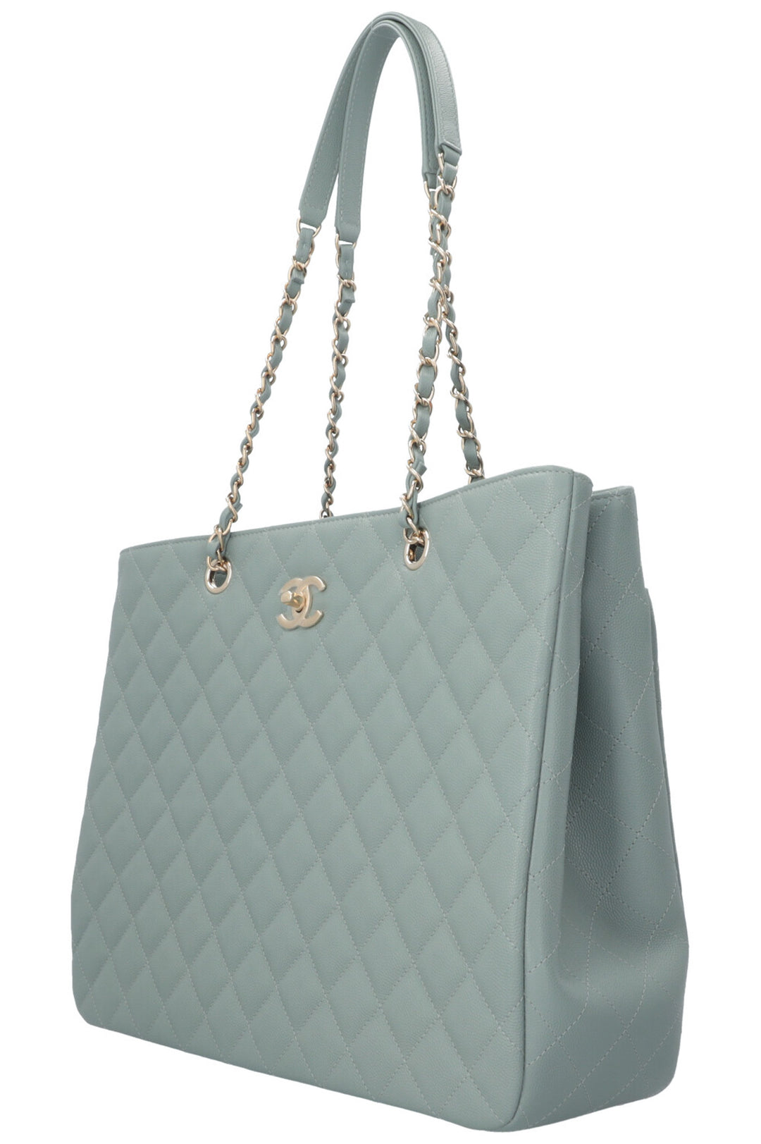 CHANEL Classic Shopping Tote Large Caviar Mint