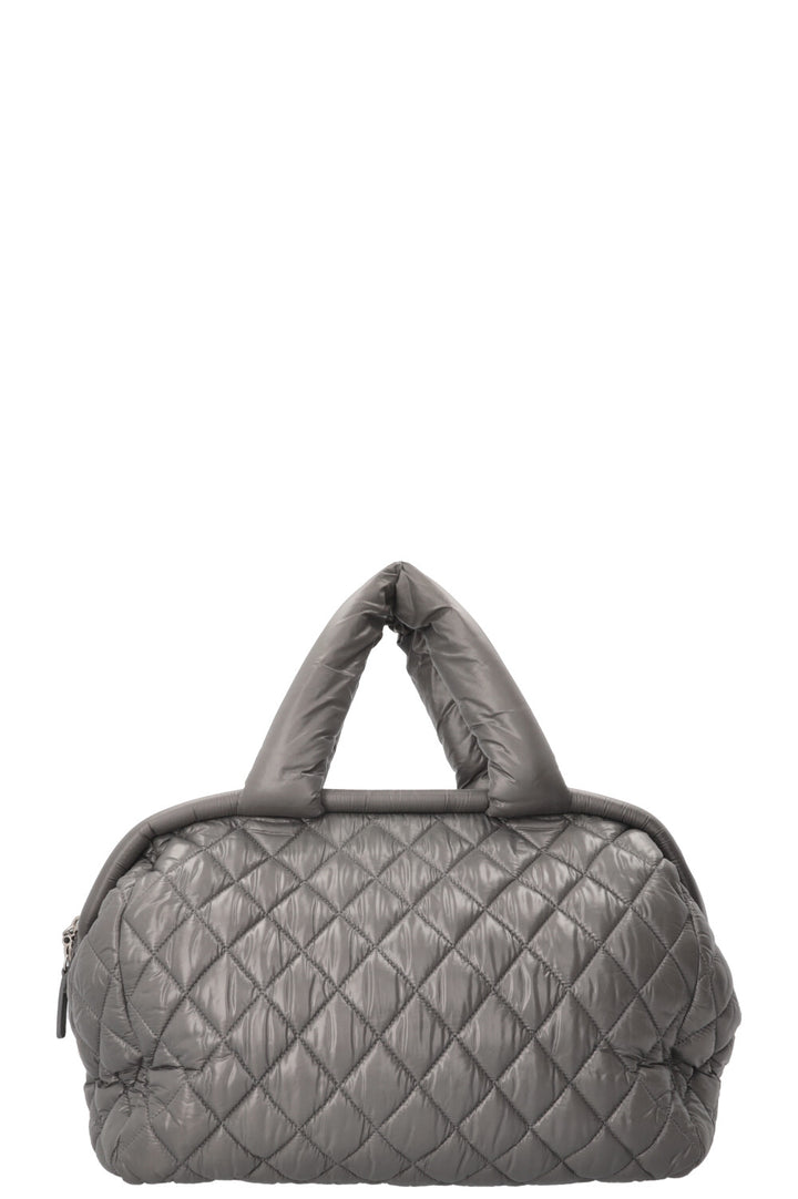 CHANEL Coco Cocoon Bowling Bag Nylon Grey