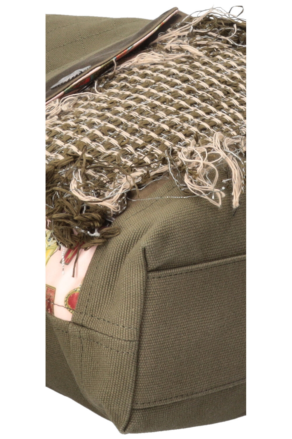 CHANEL Coco Cuba Tote Tweed Canvas Khaki