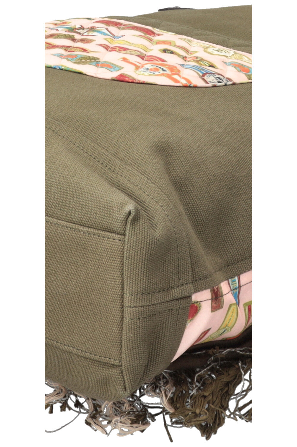 CHANEL Coco Cuba Tote Tweed Canvas Khaki