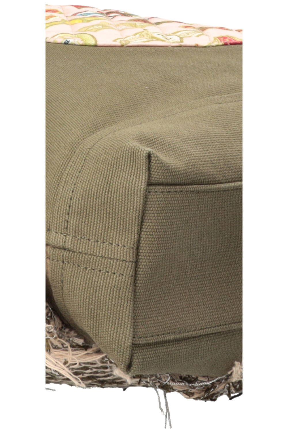 CHANEL Coco Cuba Tote Tweed Canvas Khaki