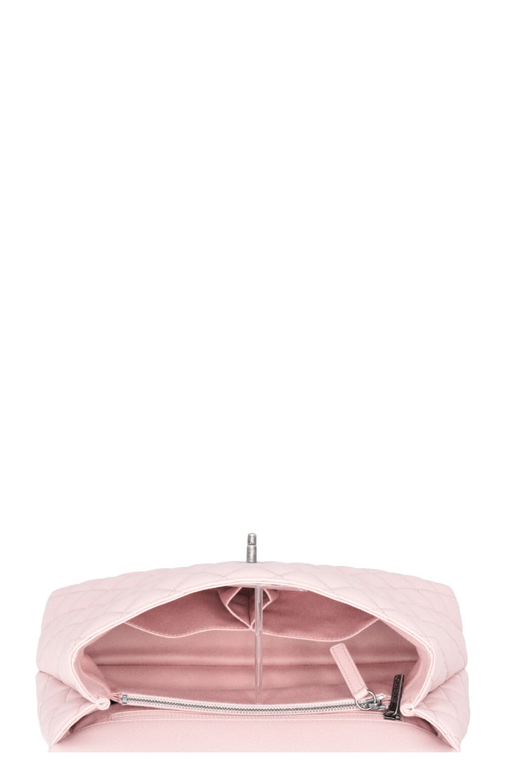 Sac CHANEL Coco Handle en caviar rose