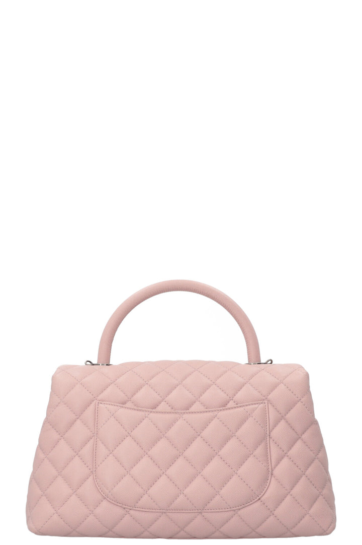 Sac CHANEL Coco Handle en caviar rose