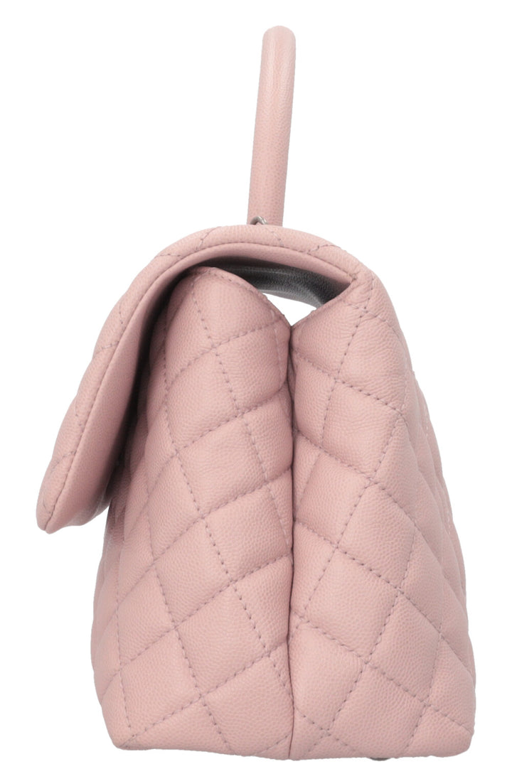 Sac CHANEL Coco Handle en caviar rose