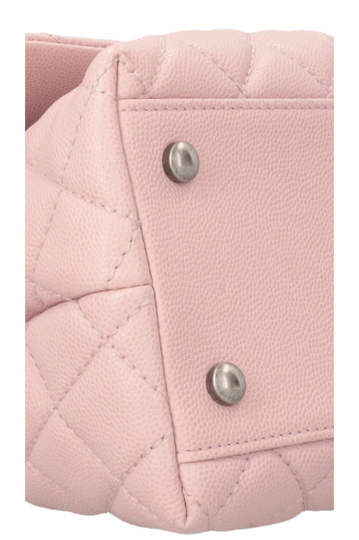 Sac CHANEL Coco Handle en caviar rose