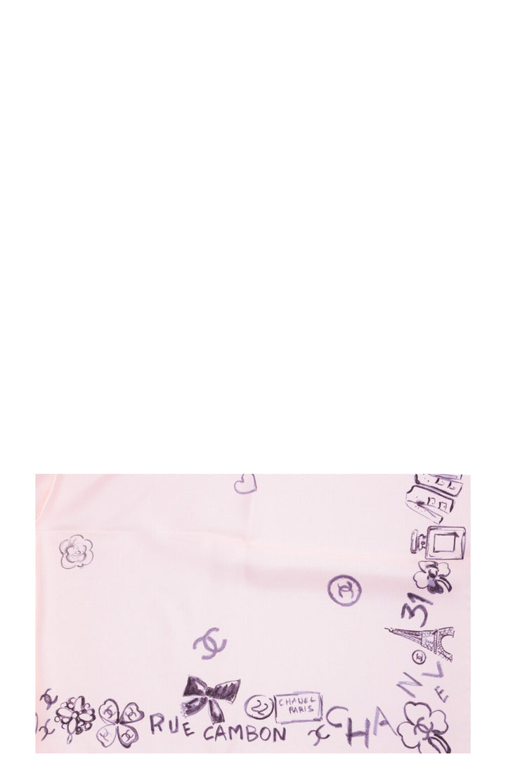 CHANEL Coco Mademoiselle Carré 90 Silk Pink