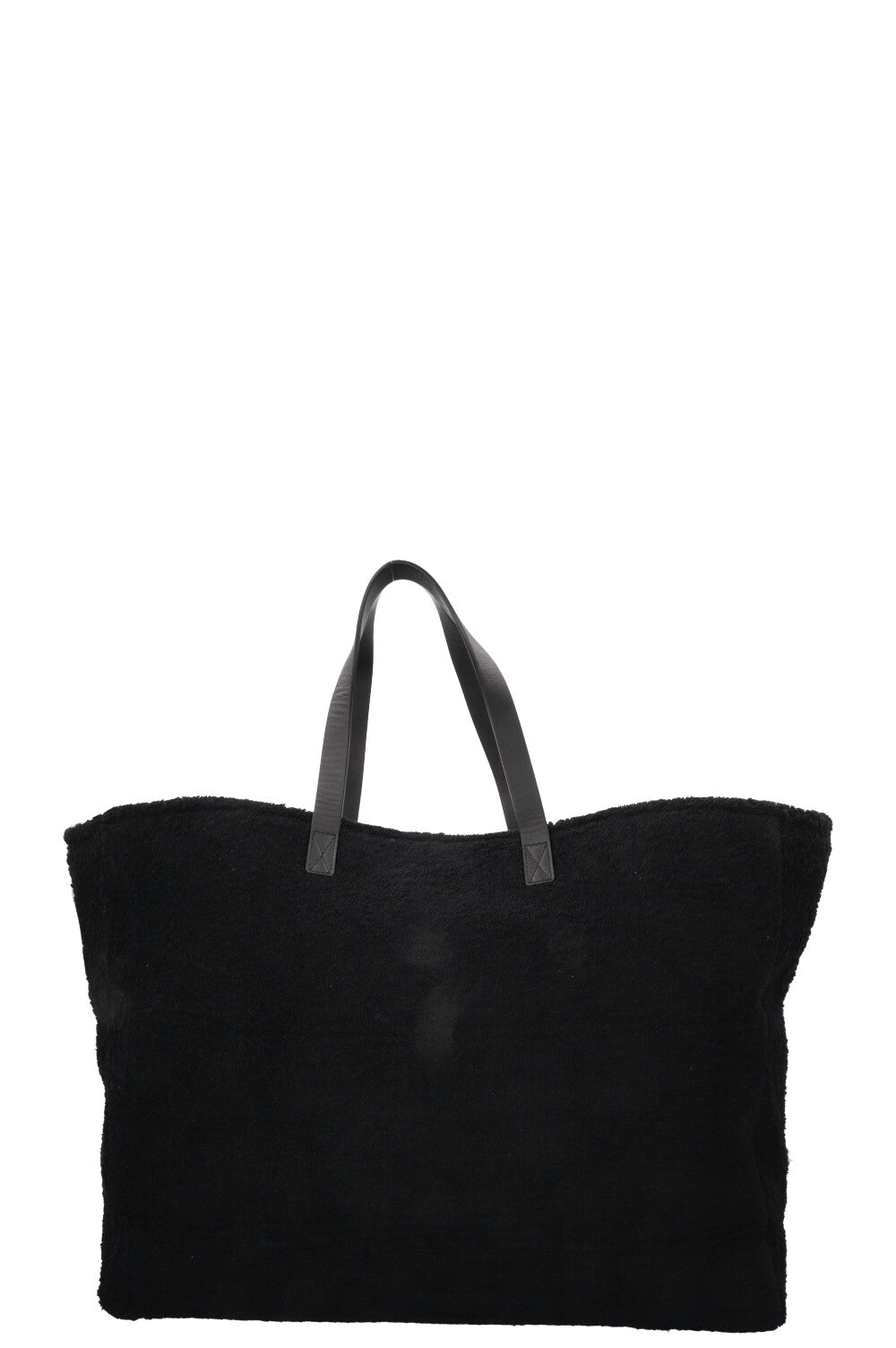 CHANEL Sac cabas Coco Mark éponge noir et blanc
