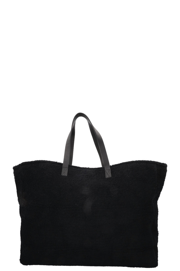 CHANEL Sac cabas Coco Mark éponge noir et blanc