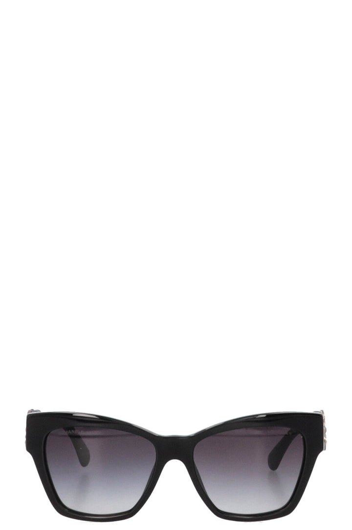 CHANEL Crystal CC Sunglasses Black 5456-Q-B