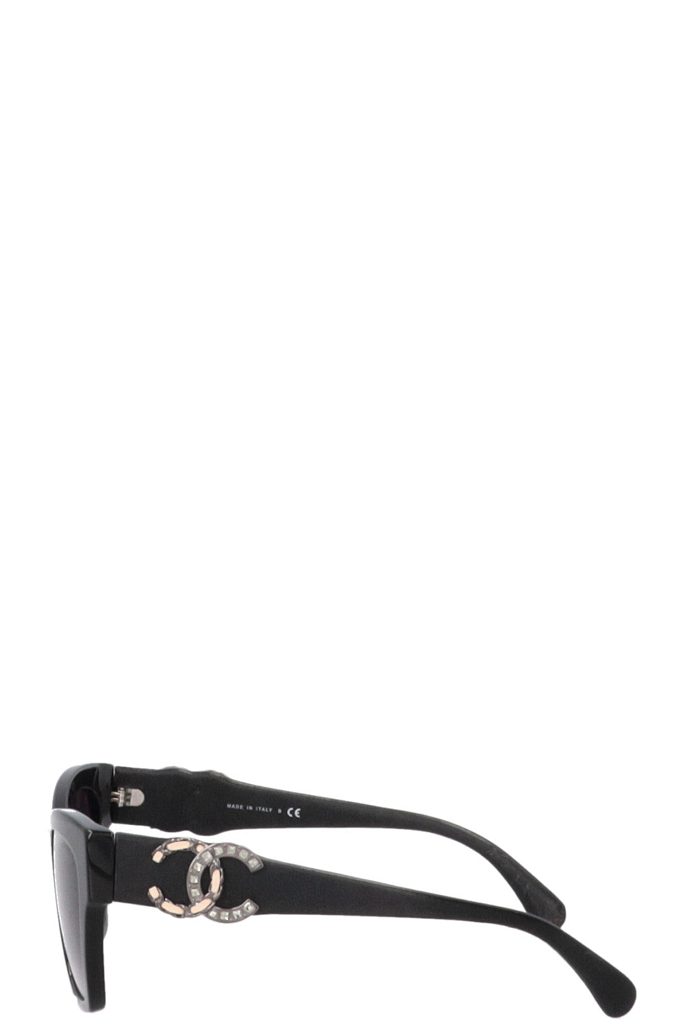 CHANEL Crystal CC Sunglasses Black 5456-Q-B