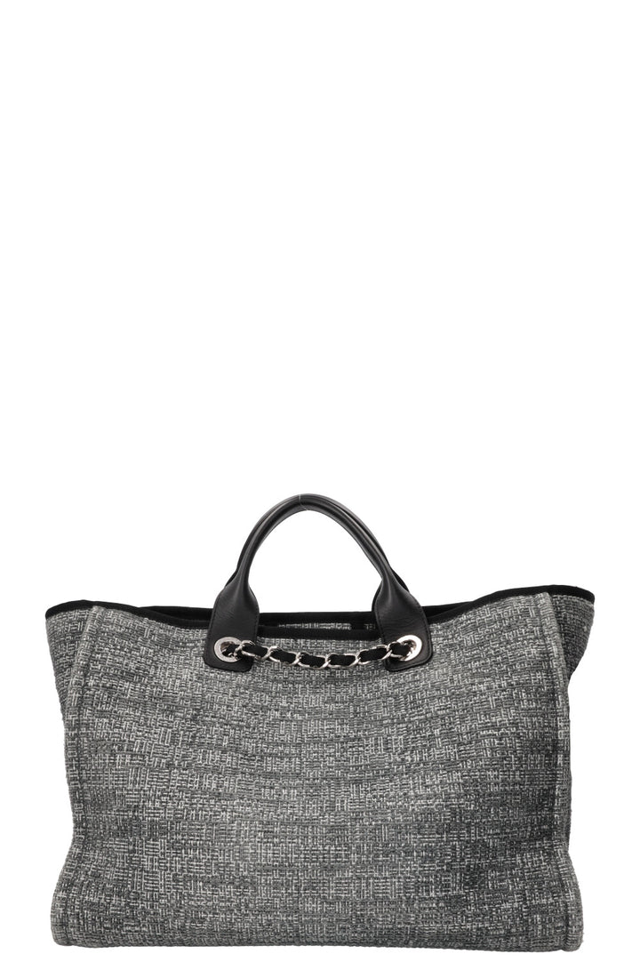 CHANEL Deauville Sac Tweed Gris