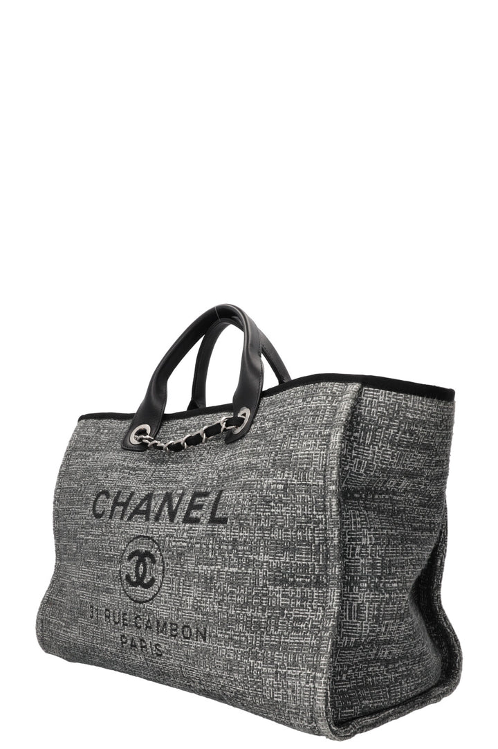 CHANEL Deauville Sac Tweed Gris