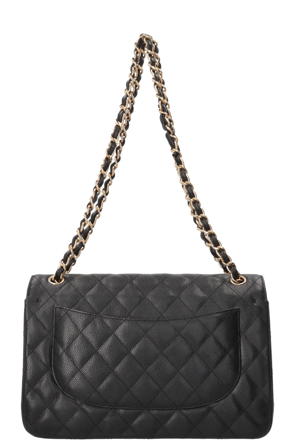 CHANEL Double Flap Bag Large Caviar Black
