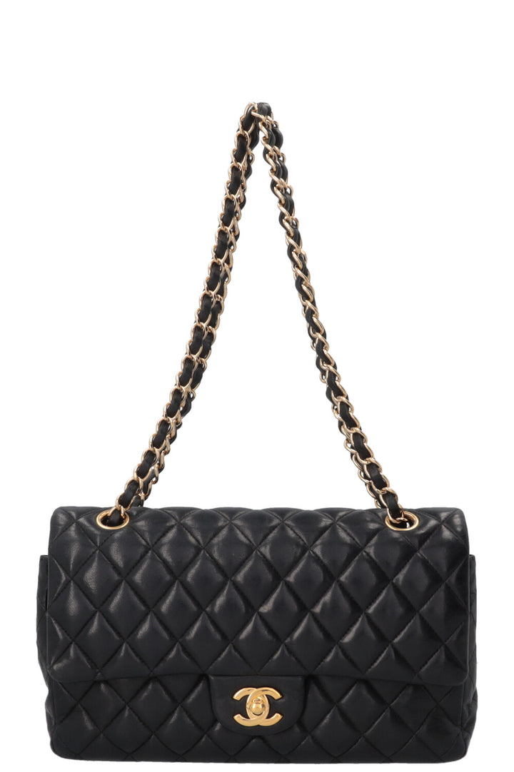 CHANEL Double Flap Bag Medium Lambskin Black
