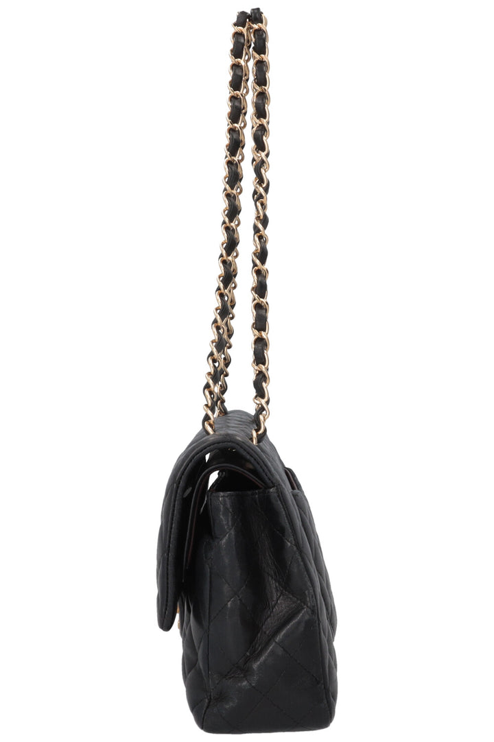 CHANEL Double Flap Bag Medium Lambskin Black