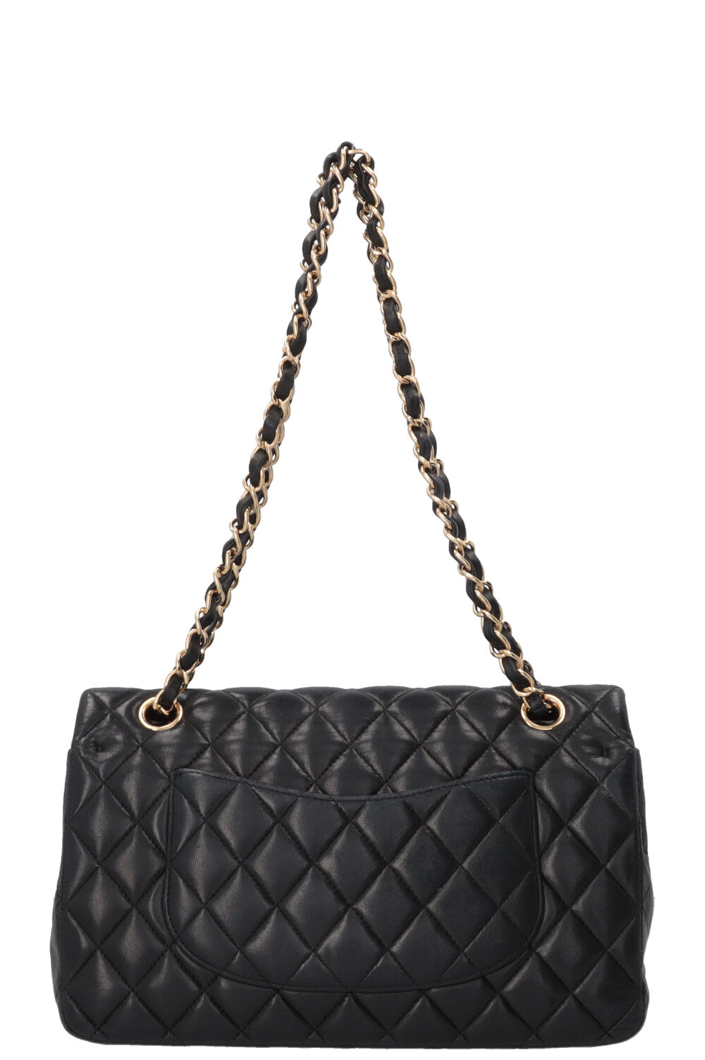 CHANEL Double Flap Bag Medium Lambskin Black
