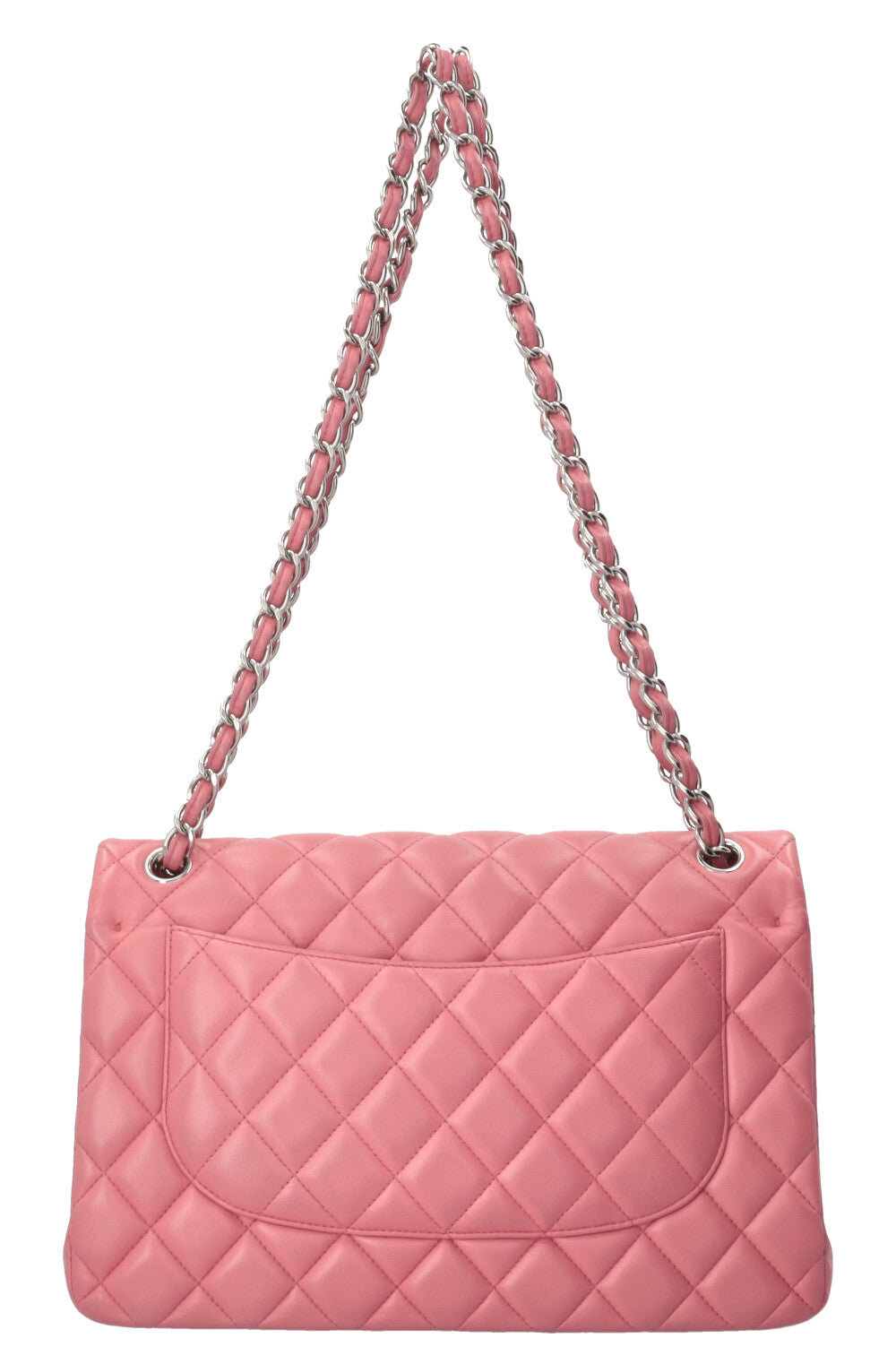 CHANEL Double Flap Large Leather Pink