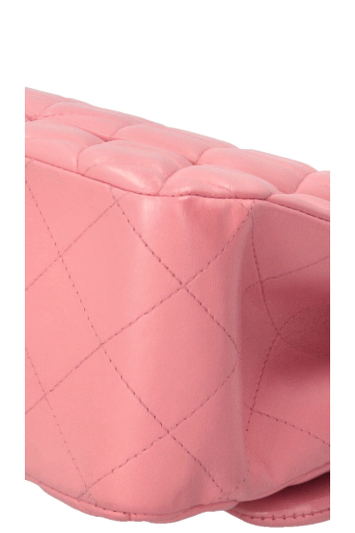 CHANEL Double Flap Large Leather Pink