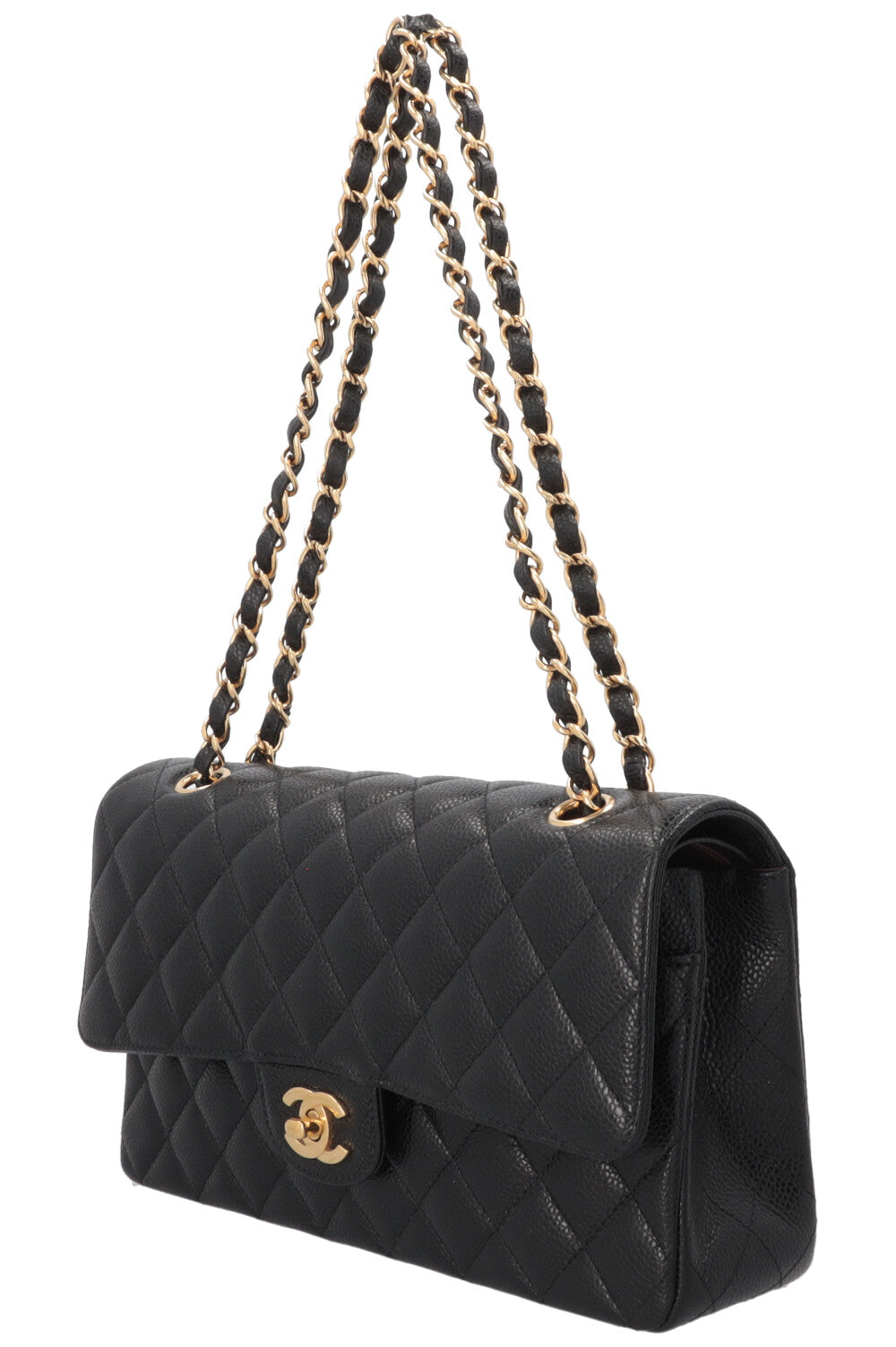 CHANEL Double Flap Medium Caviar Noir