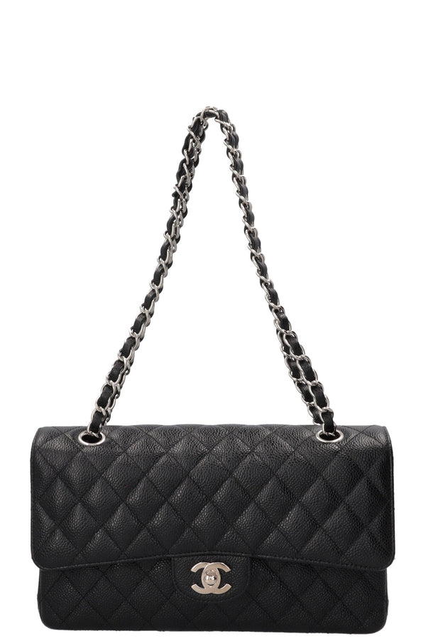CHANEL Double Flap Medium Caviar Black