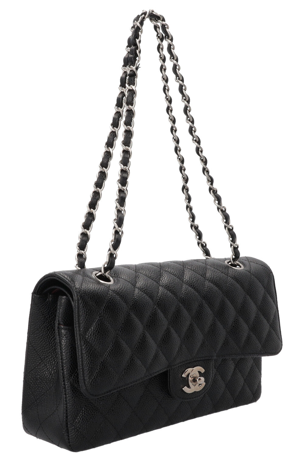 CHANEL Double Flap Medium Caviar Noir