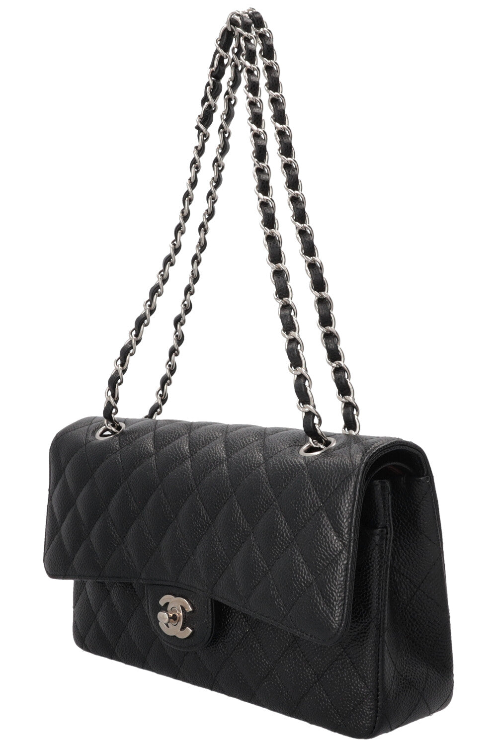 CHANEL Double Flap Medium Caviar Noir