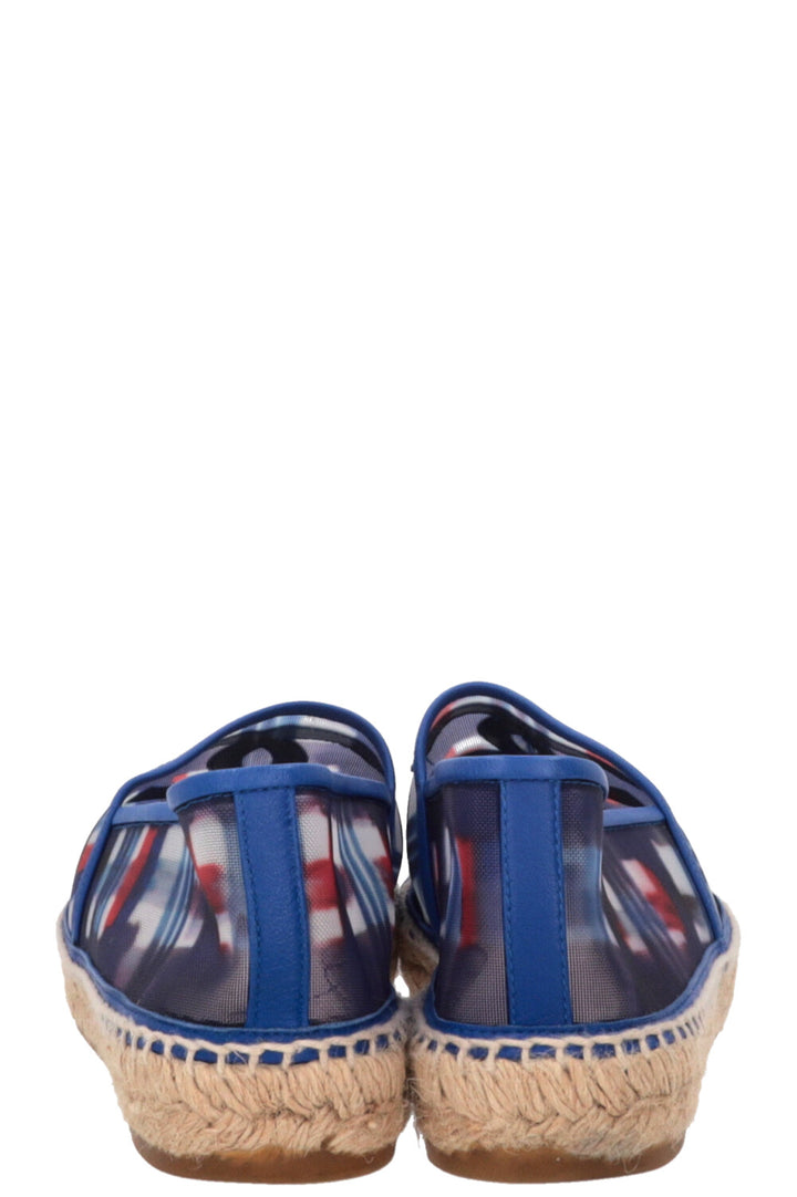 CHANEL Espadrilles Mesh Red Blue