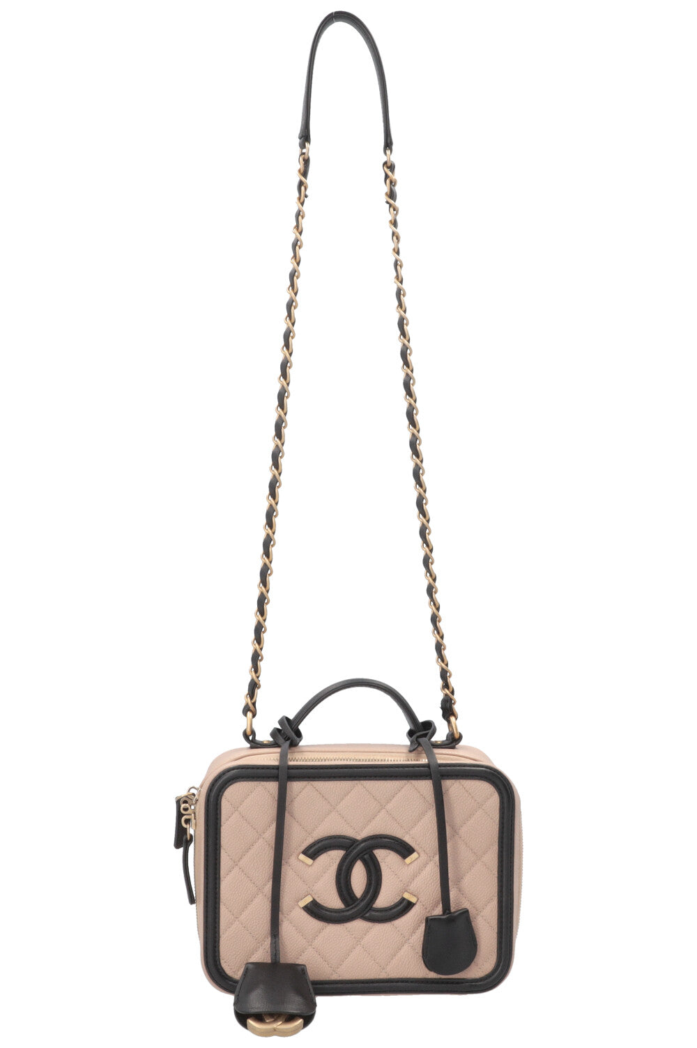 CHANEL Vanity Case Filigrane Petit Modèle Caviar Nude
