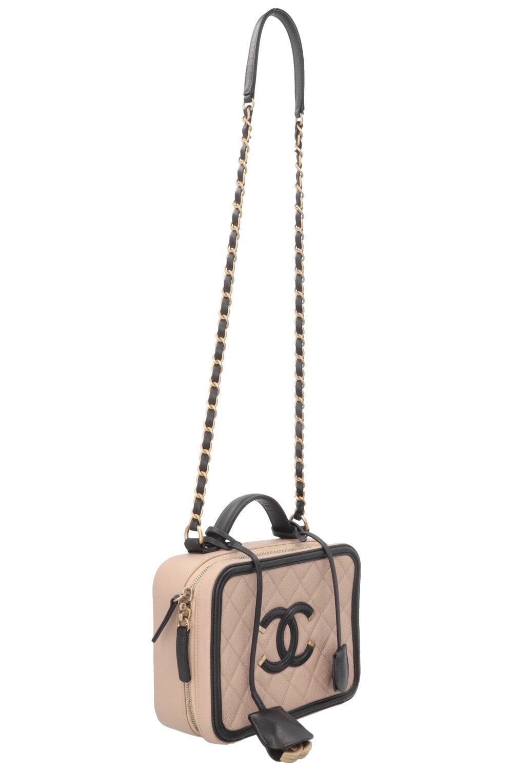 CHANEL Vanity Case Filigrane Petit Modèle Caviar Nude
