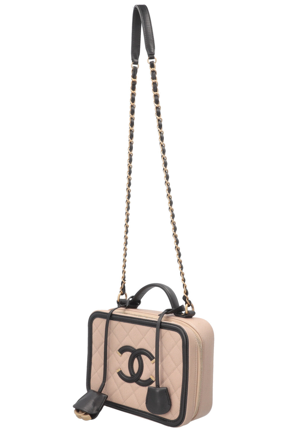 CHANEL Vanity Case Filigrane Petit Modèle Caviar Nude